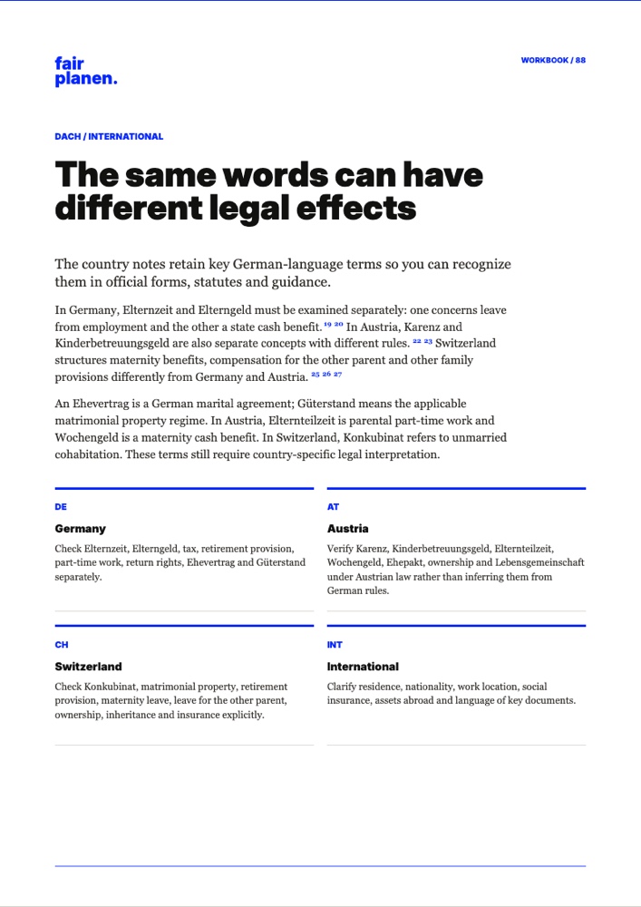 Rendered English Workbook page about DACH legal terms and their different effects.